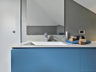 dettaglio del lavabo nel bagno moderno
