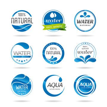 Water design elements & icon - Illustration