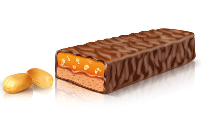 Peanut Chocolate Bar - Stock Image