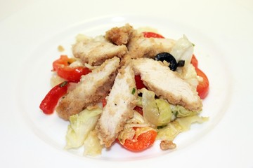 салат с курицей