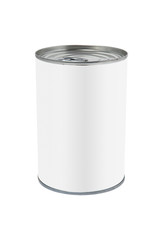 White labal tin can - 58893250