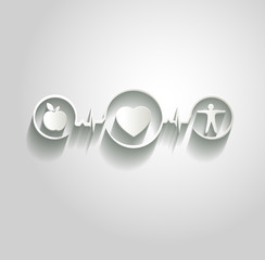 Medical health care paper illustration