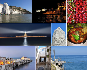 collage Vieste, Puglia, Italy