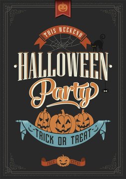 Happy Halloween Typographical Background