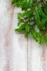Christmas tree spruce green wooden