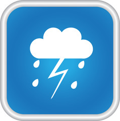 Синий векторный знак с изображением облака