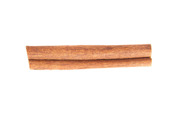 cinnamon stick on a white background closeup