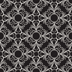 Vector decorative floral seamless pattern