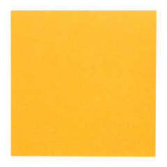 Orange square sticky note, on a white background