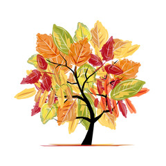 Autumn tree for your design