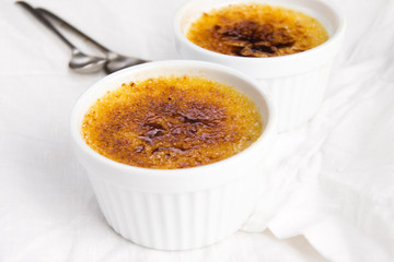 French dessert - cream brulee, burnt cream