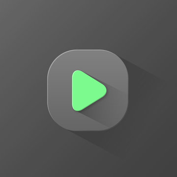 PLAY Web Button (watch view video icon media player live music)