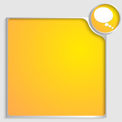 silver box for any text and speech bubble