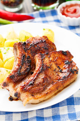 Fried pork loin with potato