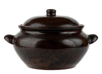 Ceramic pot isolated on white background