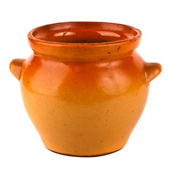Ceramic pot isolated on white background
