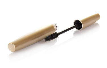Black mascara wand and tube