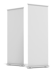 Two Blank Roll Up Display Banner