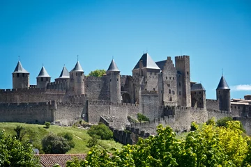 Cercles muraux Travaux détablissement medieval city of Carcassonne, Languedoc Roussillon, France