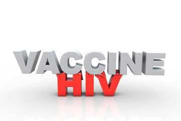Fototapeta premium 3d vaccine text breaking HIV text - Fight HIV concept