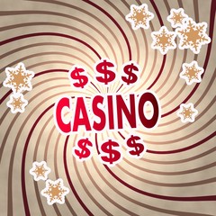 red vintage wooden casino