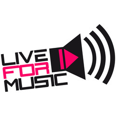 Live For Music Play Loud Symbol