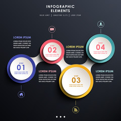 abstract 3d tag infographics