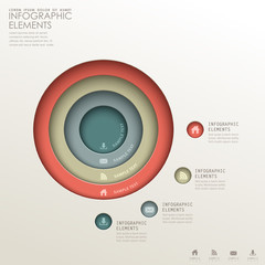 abstract 3d concentric infographics