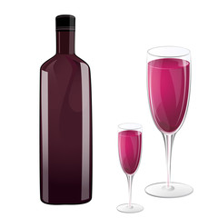 Bottle and glass of wine