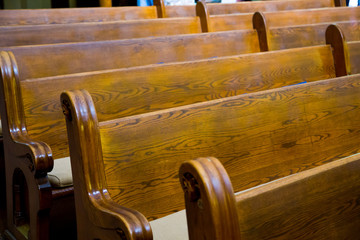 Historic Church Wood Pews
