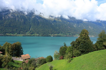 green lake near Interlaken, Switzerland