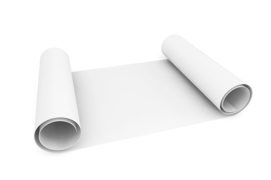 Blank Blueprint Roll Of Paper