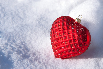 Christmas decoration red heart