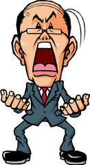 怒るおやじサラリーマン