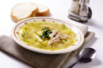 Delicious bowl of fish soup