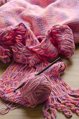 Fototapeta na wymiar Crochet pattern with hook
