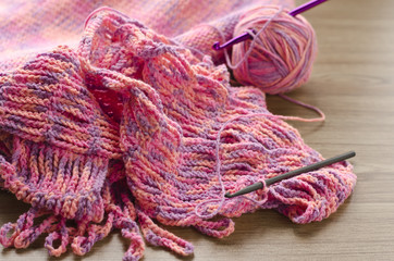 Crochet pattern with hook