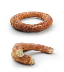 Turkish Bagel - simit - Stock Image