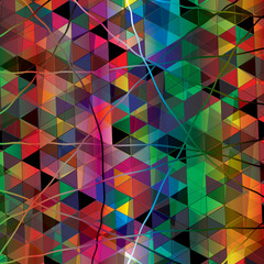 Retro pattern of geometric shapes.