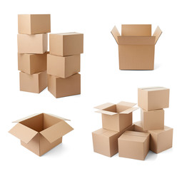 cardboard box package moving transportation delivery