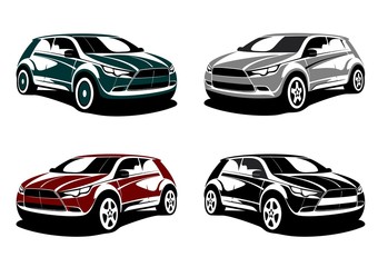 Fototapeta premium suv silhouette car