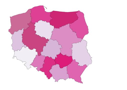 Fototapeta Mapa Polski