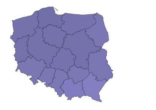 Fototapeta Mapa Polski