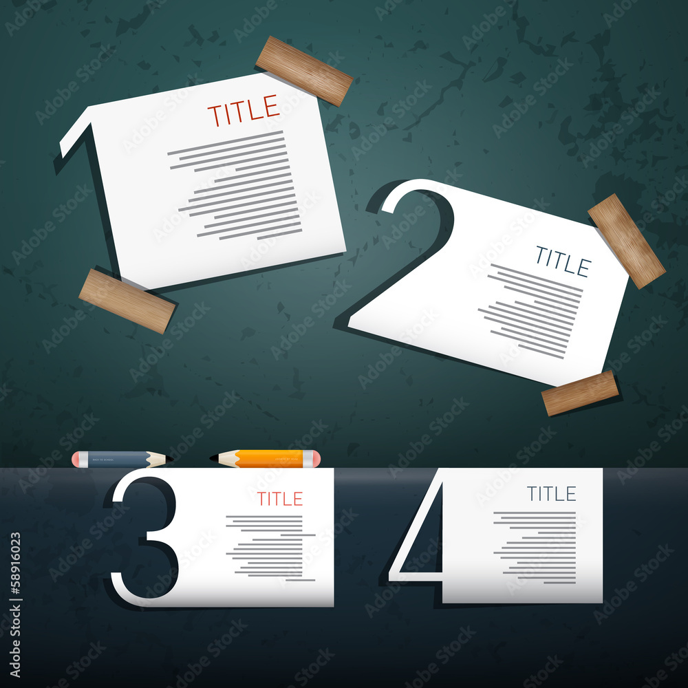 Poster vector progress steps for tutorial, infographics