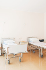Hospital ward with beds
