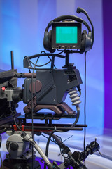 TV NEWS studio with camera