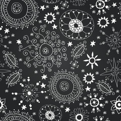 Black and white seamless pattern