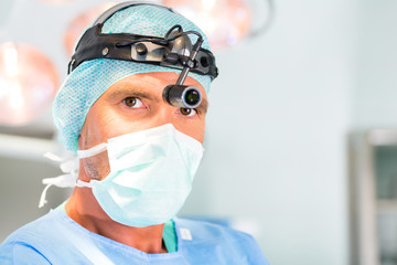 Fototapeta na wymiar Hospital - doctor or surgeon in operating room