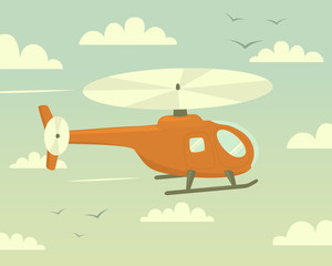 Helicopter. Vector illustration.