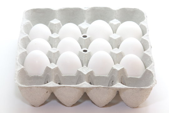 Organic white eggs
